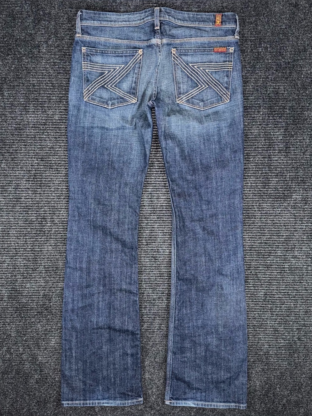 7 For All Mankind Flynt Low Rise Bootcut Blue Jeans Women’s 31 x 32.5 VTG Y2K